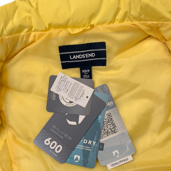 Land's End Classic Down 600 Fill Vest | Women’s XS/P 2-4 | Pineapple | $40 - Picture 4 of 7
